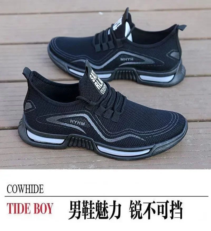 Tênis Masculino Slip-on Fashion Tênis Esportivo Masculino para Corrida Respirável para Academia Treino Caminhada Tênis Antiderrapante para Exercício