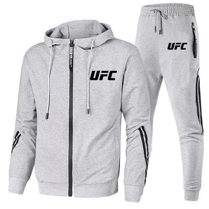 New UFC Men's Casual Sportswear Set, Flowered Outdoor Motorcycle Comfort Men's Set 2025, Fashionable Pants and Jackets