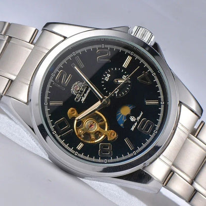 Orient Watches Alta Qualidade AAA Relógio Novo Top Relógio Masculino Luxo Multi-Funções Todo em Aço Automático Mecânico Turbilhão