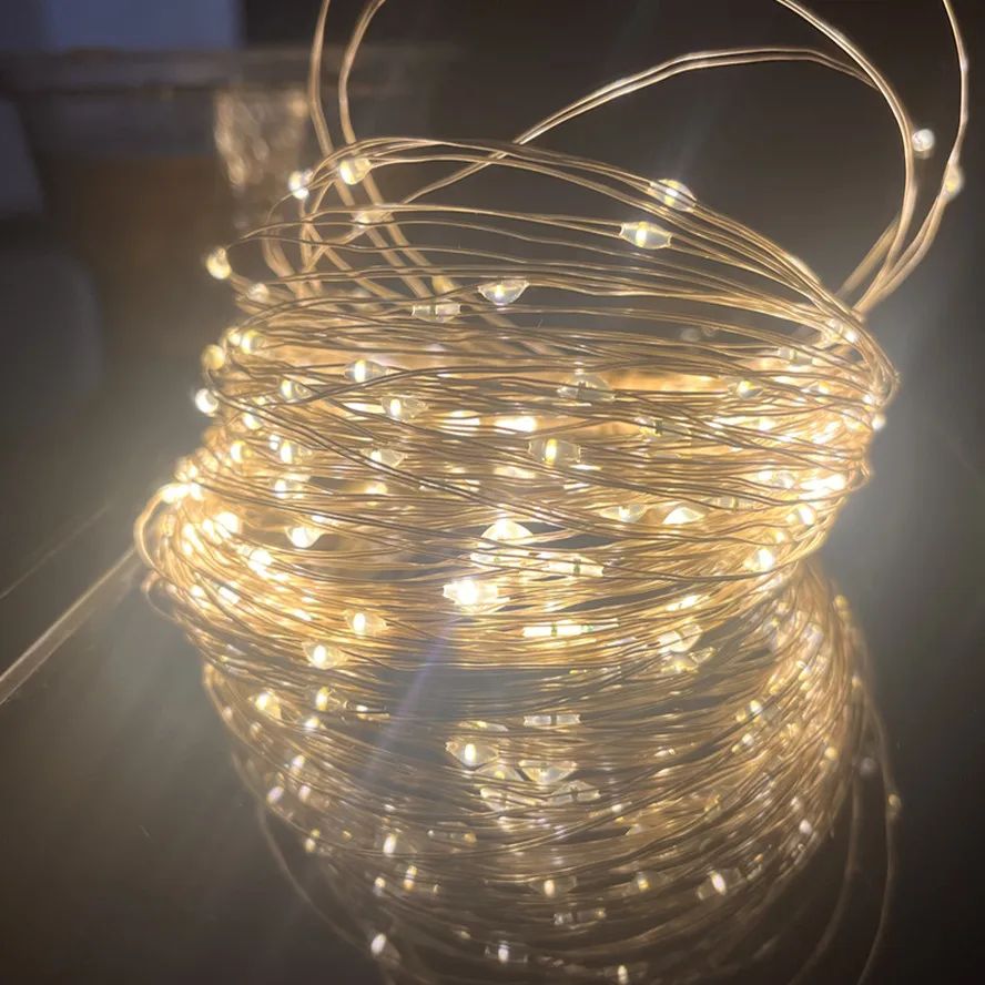 USB String Lights 8 Function Remote Control LED Fairy Lights Christmas Garland for New Year Wedding Party Tree Garden Decoration