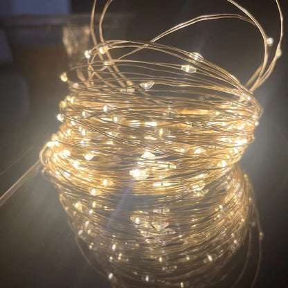 USB String Lights 8 Function Remote Control LED Fairy Lights Christmas Garland for New Year Wedding Party Tree Garden Decoration