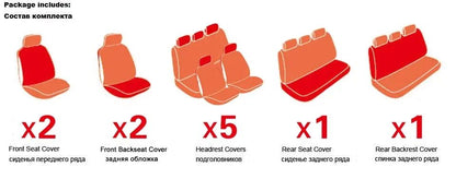 Capas de Assento de Carro em Couro PU Universal para a Maioria dos Carros, Compatíveis com Airbag, Acessórios de Interior de Carro, Almofada de Capa Dianteira/Traseira/Conjunto Completo