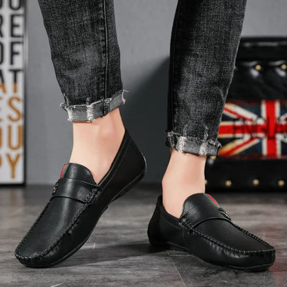 Men Driving Shoe Leather High Quality Breathable Slip on Men Casual Shoes Comfortable Light Men Loafers Formal Men Dress Shoes