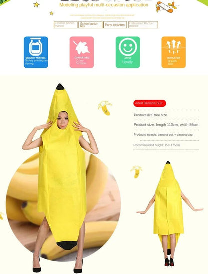 Carnival Costume For Men Funny Sexy Banana Cosplay Adult Fancy Dress Novelty Halloween Christmas Party Decorations Clothing