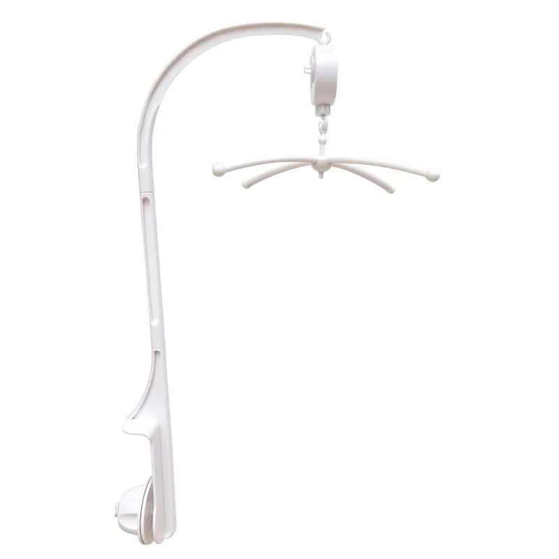 White Baby Crib Mobile Bed Bell Toys Holder Infant Toy Arm Bracket Wind-up Music Box Baby Toys Carousel Rattles Bracket Set Bébé