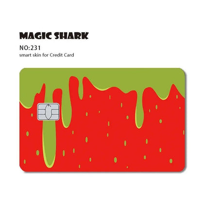 Magic Shark Sugar Daddy Meme Poke Money Funny Sticker Cover Skin Protective for Small Large Chip Credit Debit Card