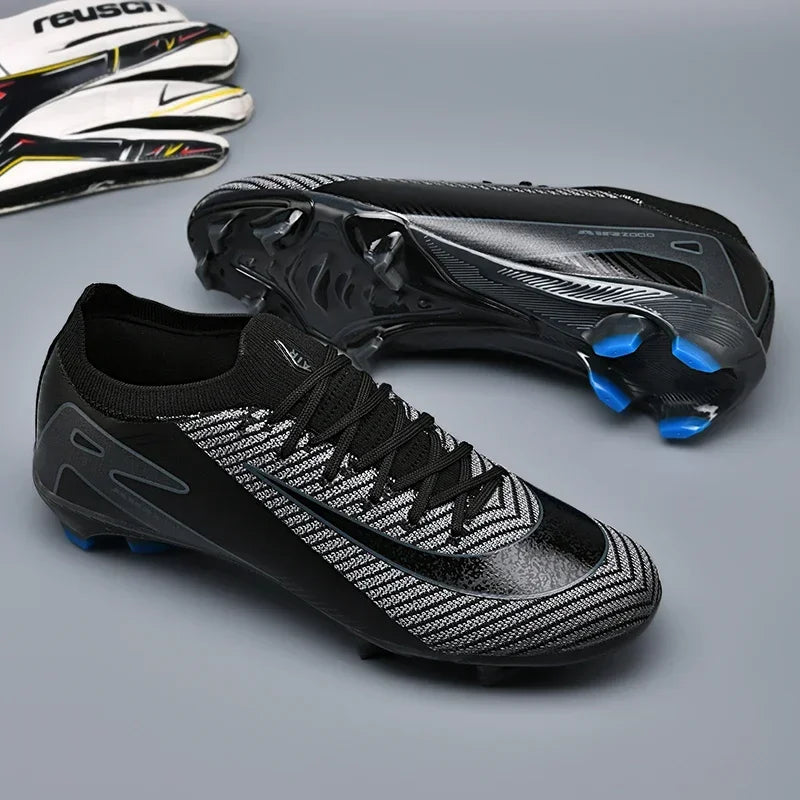 New Men Football Boots Cleats Grass Adult Soccer Shoes Ankle Sport Training Outdoor Ultralight Non-Slip Futsal Comfortable