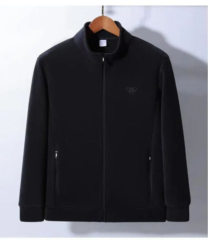Jaqueta Esportiva de Moletom Solta Confortável para Pesca Jaqueta Masculina da Moda Versátil e Tendência Gola Alta Quente Acolchoada de Algodão