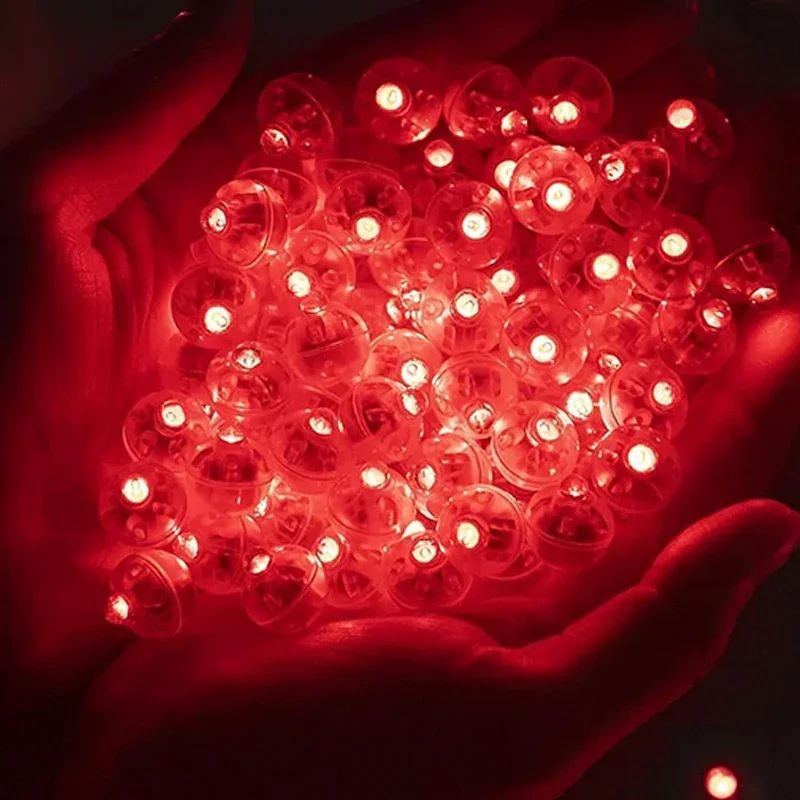 100/10Pcs Mini LED Balloon Light Colorful Flashing Luminous Tumbler Ball Lamp Lantern Light Christmas Wedding Party Decorations