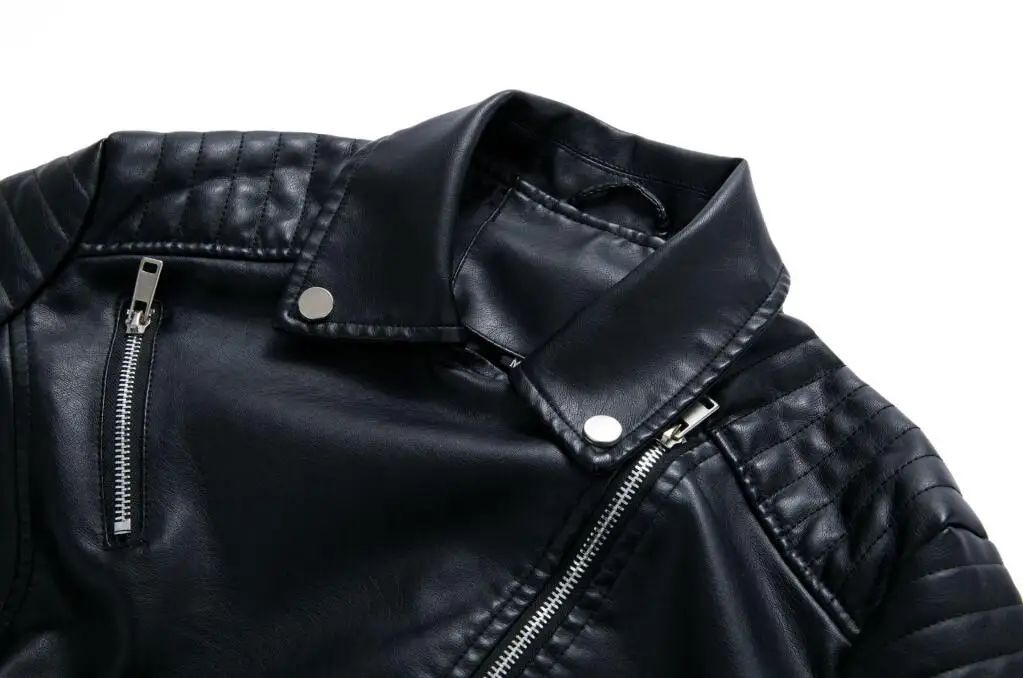 Black Women Faux Leather Jacket Spring Autumn Zipper Casual Pu Coat Female Biker Outerwear Ladies Clothes S-XXXL