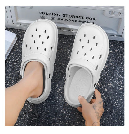 Mens Summer Beach Sandals Unisex Casual Garden Clogs Outdoor Wide Toe Cross Sandals for Ladies Non Slip House Shower Slippers
