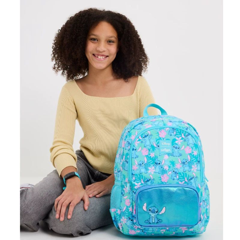 Miniso Disney Stitch Kawaii Children Schoolbag Set Cartoon Student Bookbag Lunch Bag Pen Case Casual High Capacity Backpack Gift