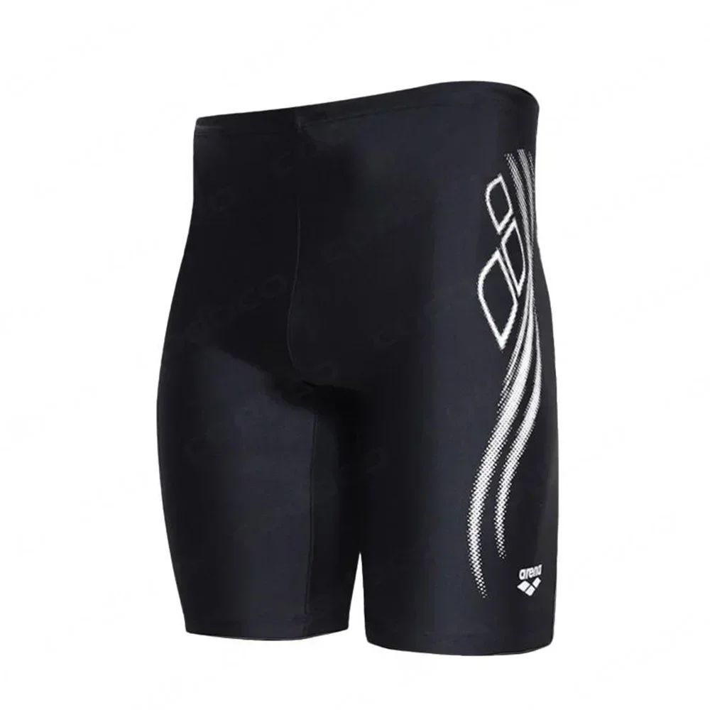 New Men Swim Jammer Swimming Trunks Professional Swim Surf Trunks Summer Beach Lycra Quick Dry Uv Protection Gym Tights Shorts