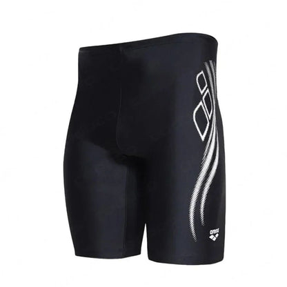 New Men Swim Jammer Swimming Trunks Professional Swim Surf Trunks Summer Beach Lycra Quick Dry Uv Protection Gym Tights Shorts