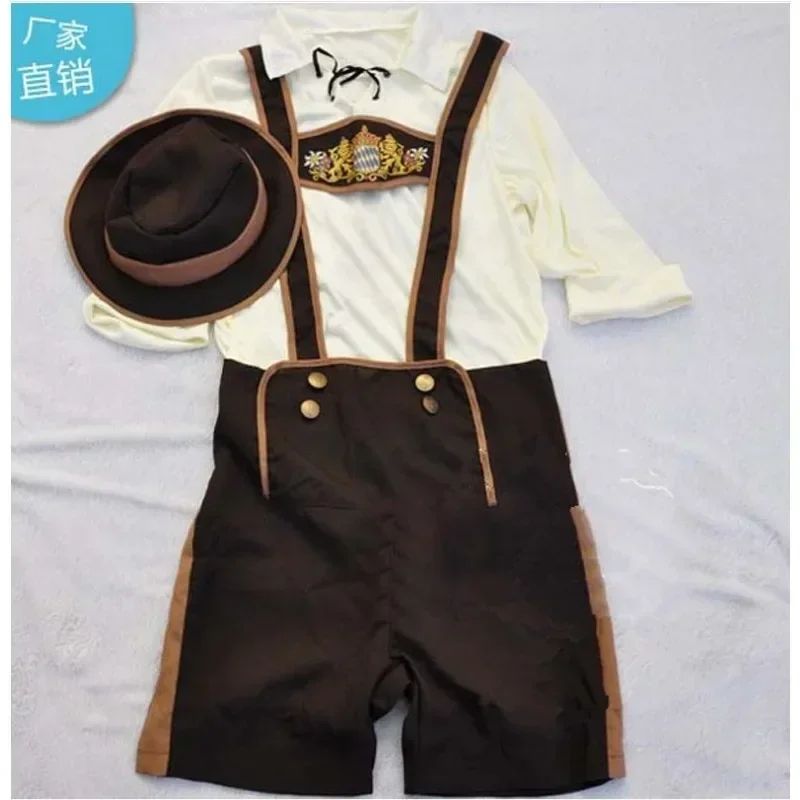 Hansel Bavarian Lederhosen Oktoberfest Costume for Men German Beer Festival Outfit Cos Clothes Cos Costume Man