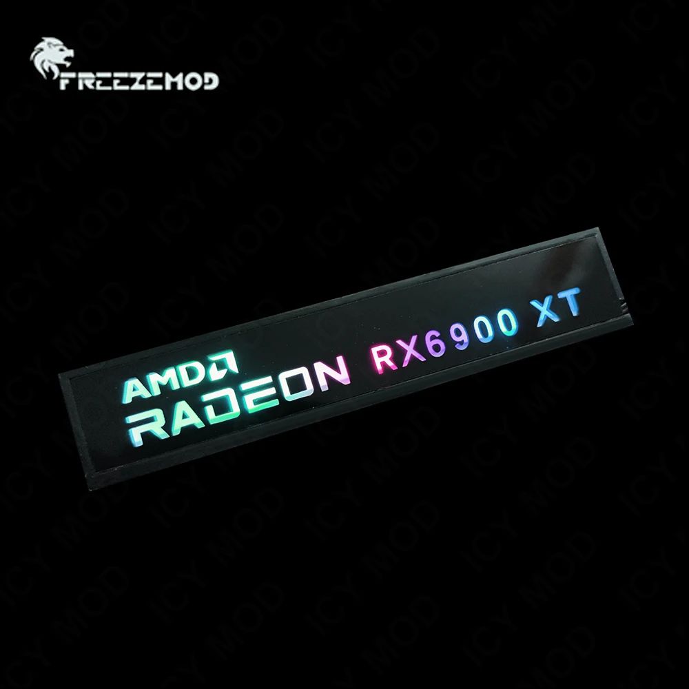 Painel Lateral FREEZEMOD Mini VGA com Luz 5V 3PIN A-RGB Placa Gráfica Luminosa Placa de Identificação Painel de Luz Decorativo para Gabinete PC AURA SYNC