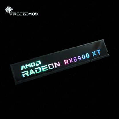 Painel Lateral FREEZEMOD Mini VGA com Luz 5V 3PIN A-RGB Placa Gráfica Luminosa Placa de Identificação Painel de Luz Decorativo para Gabinete PC AURA SYNC