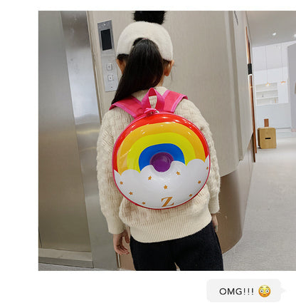Cartoon Kids Backpack Cute Donut Eggshell Bag Fun Kindergarten Kids Backpack Boys Girls Backpack