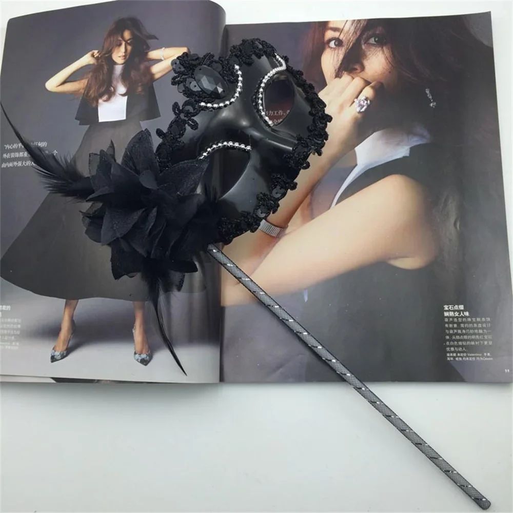 Masquerade Mask Women's Mask Handheld Mask Electroplated For Costume Party Photo Shoot Carnival