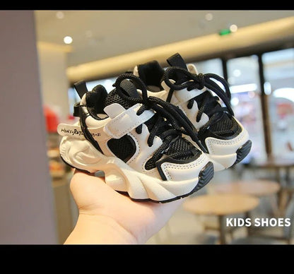 Girl Child Sport Shoe 2024 Spring Mesh Breathable Toddlers School Running Sneakers Fashion Non-slip Kids Boys Basketball Shoes