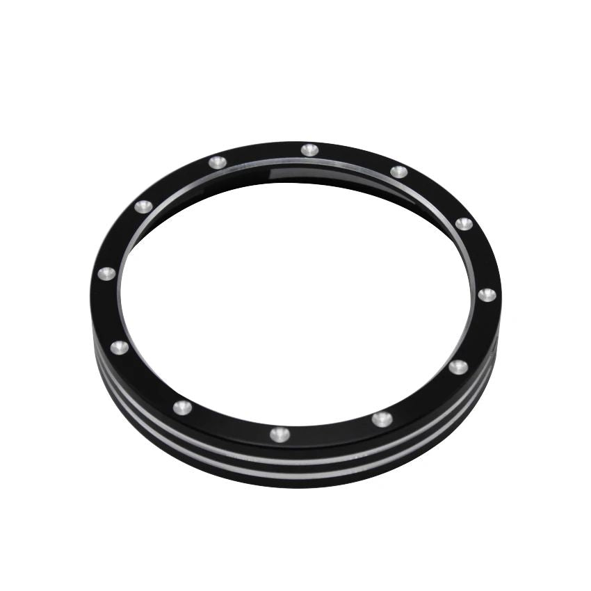 Anel de alumínio preto para velocímetro de moto 1 peça, capa de moldura para Harley Dyna Street Sportster 883 1200 2004-2018/looj