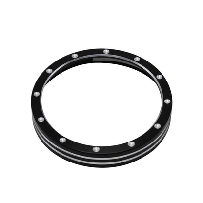 Anel de alumínio preto para velocímetro de moto 1 peça, capa de moldura para Harley Dyna Street Sportster 883 1200 2004-2018/looj