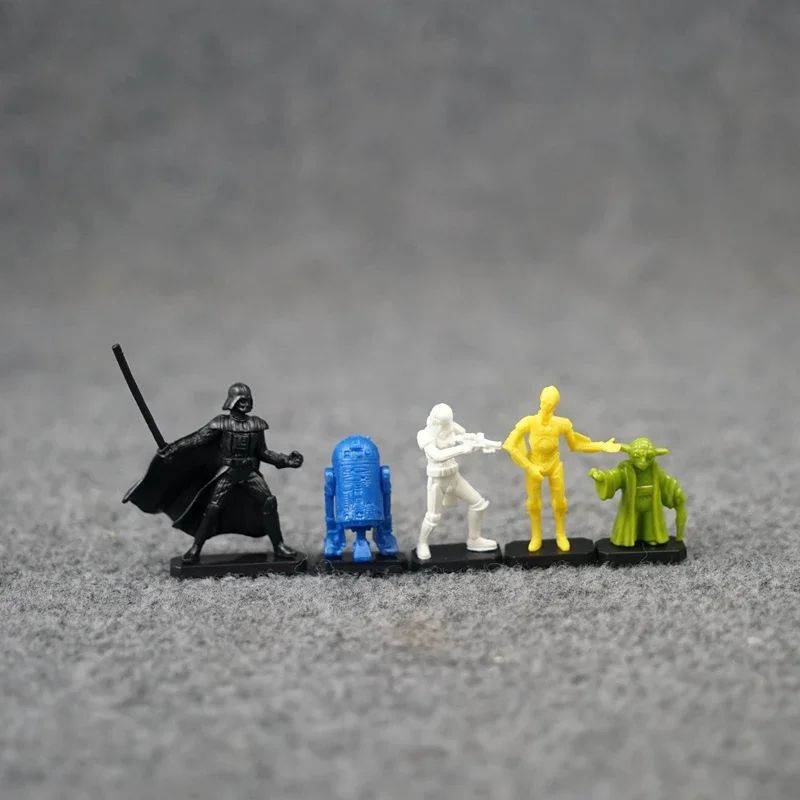 Cápsula Star Wars Darth Vader Stormtrooper Imperial Yoda R2-D2 C-3PO Bonecos de Ação Enfeites de Mesa Brinquedos Colecionáveis Presentes