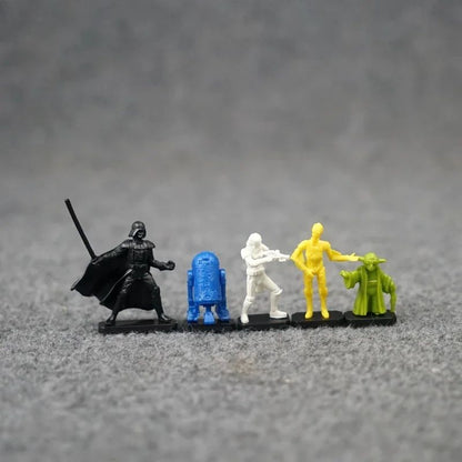 Cápsula Star Wars Darth Vader Stormtrooper Imperial Yoda R2-D2 C-3PO Bonecos de Ação Enfeites de Mesa Brinquedos Colecionáveis Presentes