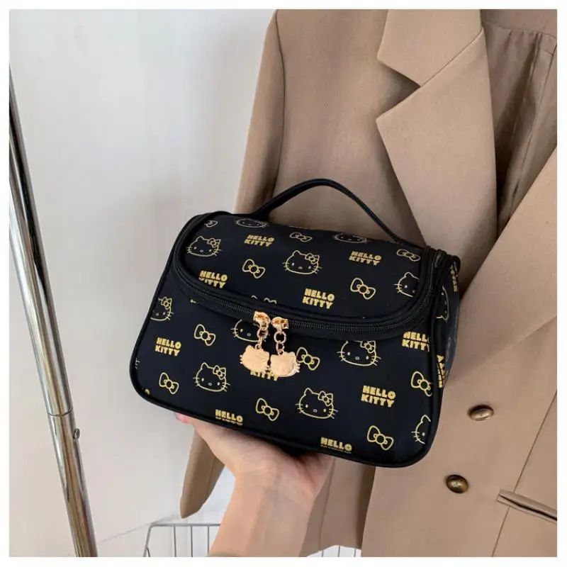 Hello Kittys Cosmetic Bag Cute Cosmetic Bag Girl Portable Large Capacity Travel Wash Up Skin Care Products Storage Bag