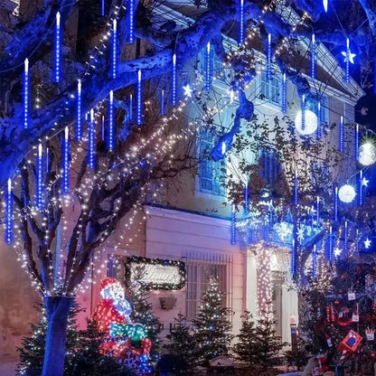 EU/US Meteor Shower LED String Lights Christmas Tree Garden Decor Birthday Wedding Christmas Party Decoration Fairy Lights