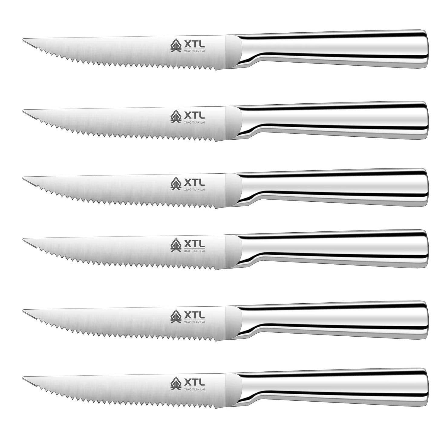 Conjunto de Facas para Carne 4/6/8 Peças Lâmina de Aço Inoxidável seiko Facas de Cozinha Afiadas Faca de Jantar Cortador de Carne Conjunto de Talheres