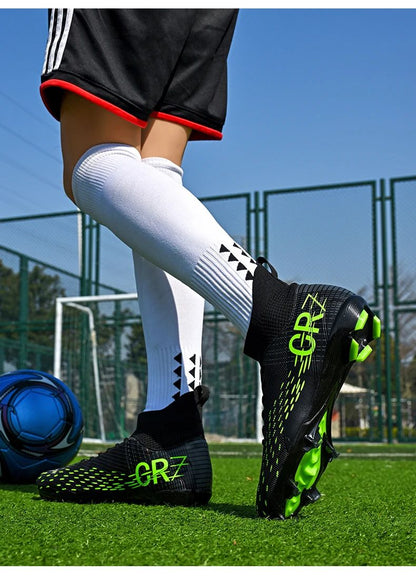 New Men Soccer Shoes High-top Futsal Cleats Sneakers Football Boots Grass High-quality Non-Slip Match Indoor Hot-selling FG/TF
