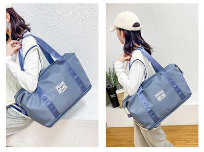 Carry On Travel Duffle Bag  Waterproof Sports Gym Tote Bags for Women Large Capacity Storage Luggage Handbag