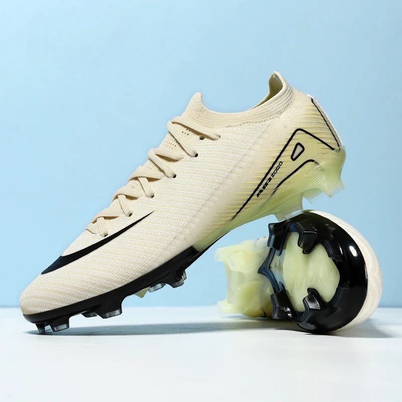 New Men Outdoor Sport Soccer Shoes Adult Training Boys Football Boots Cleats Long Spikes Non Slip Breathable Match Comfortable