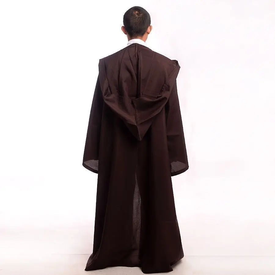 Mens Knight Brown Cloak Robe Hooded Cloak Costume Halloween Cosplay Hood Cloak  anime cosplay  cosplay costumes