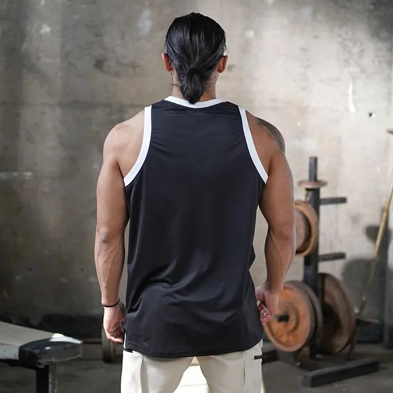 Plain Mens Bodybuilding Sleeveless Casual Shirts Gym Fitness Workout Muscle Tank Tops Summer Mesh Breathable Quick Dry Singlets