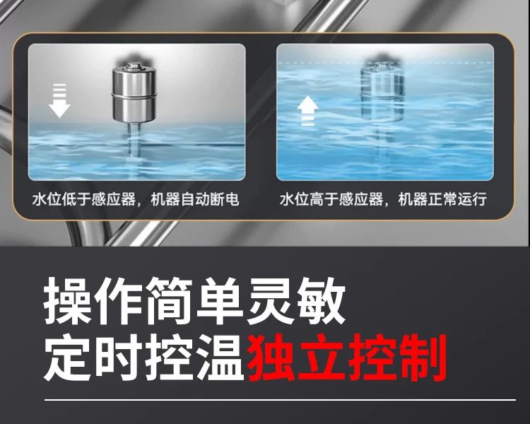 XWJ Dishwasher Commercial Ultrasonic Automatic Vegetable Washer  Kitchen Restaurant Canteen Large Bowl Washing Large Capacity