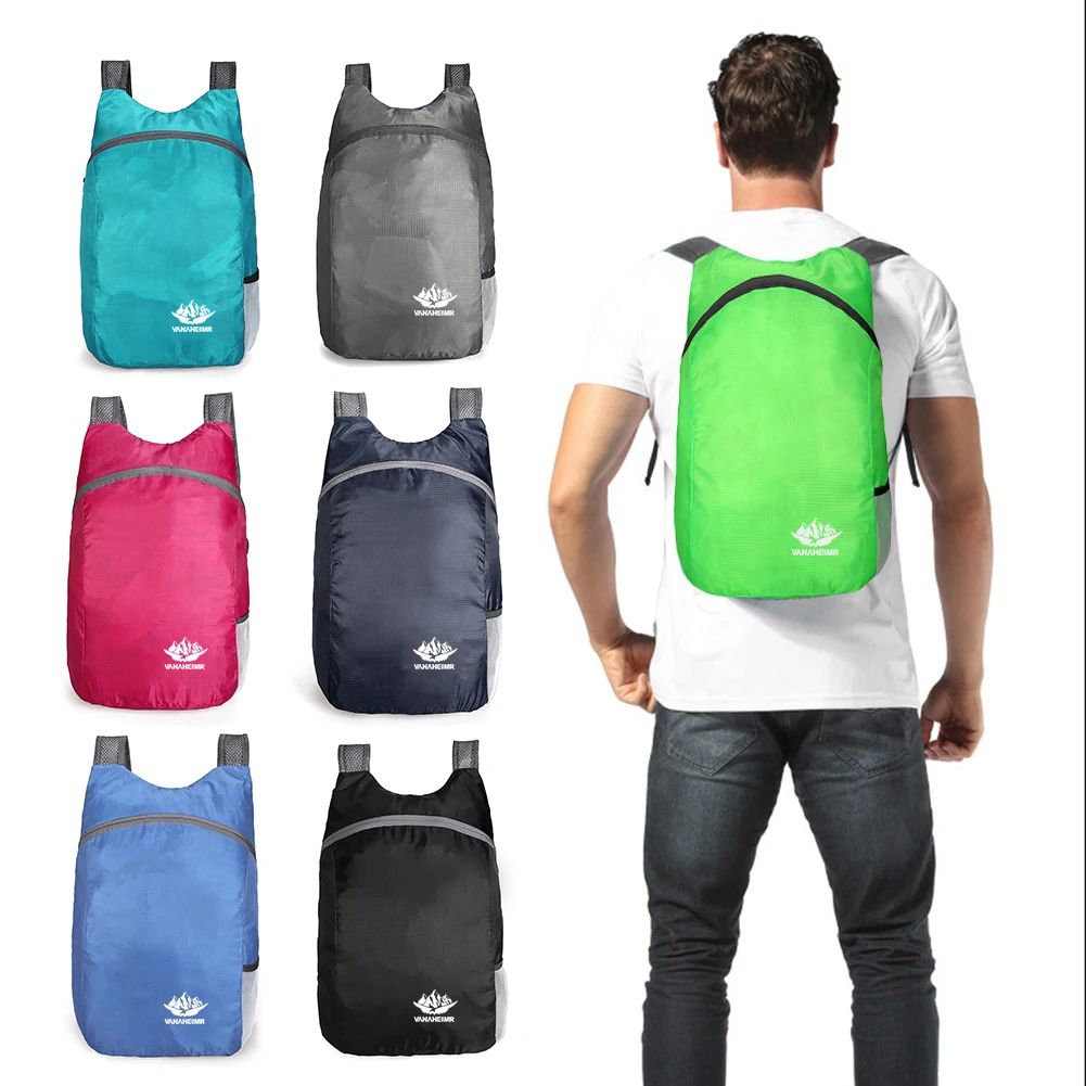 Mochila Dobrável Leve 15L Ultraleve para Homens e Mulheres - Mochila de Viagem, Esportes e Caminhada