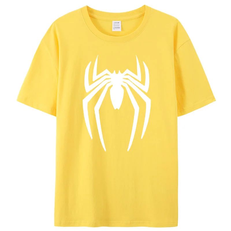 Summer Spider Men's T-Shirt Short Sleeve Sport Cartoon Hero Tops Tees Oversized Streetwear Casual T Shirts Designer Men Clothing