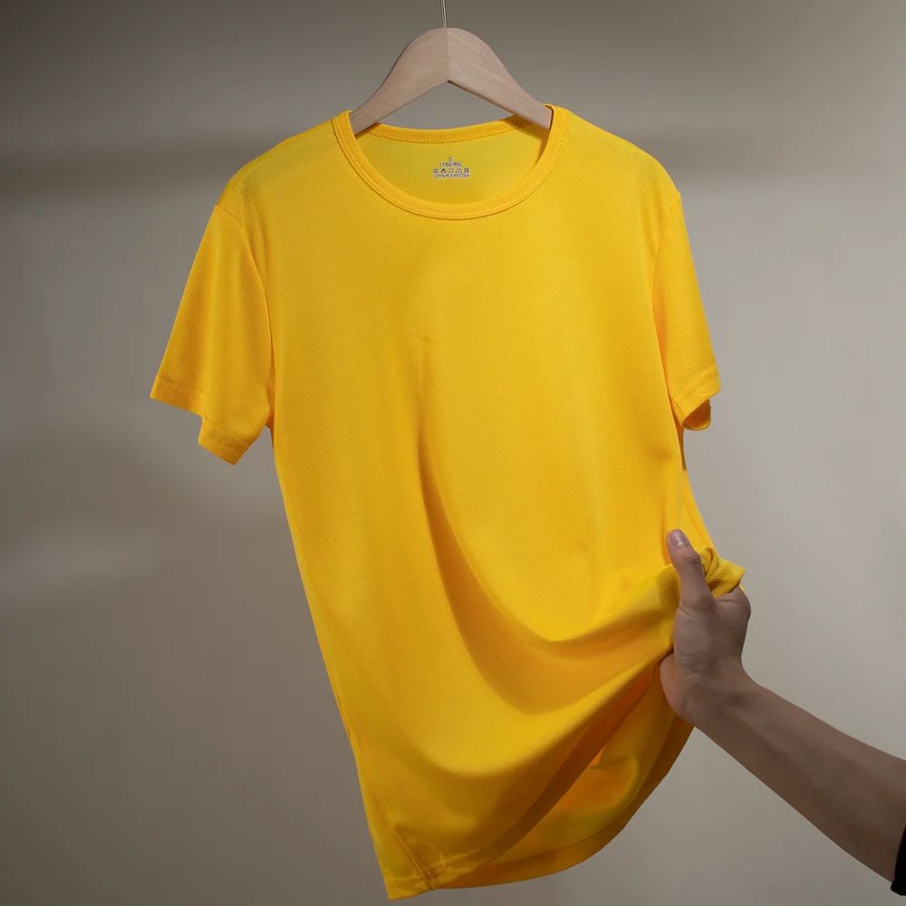 Men's Quick Dry Short Sleeve Sport T Shirt Gym Jerseys Fitness Shirt Trainer Running T-Shirt Boy Teenager Breathable Sportswears