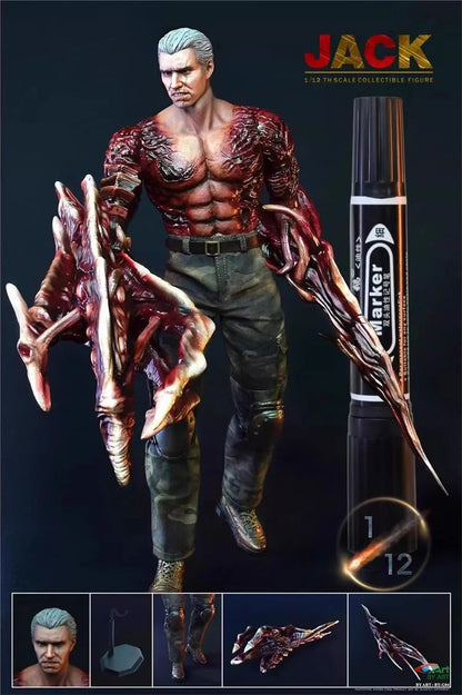 Em Estoque BY-ART 1/12 Resident Evil Jack Krauser Boneco de Ação BY-G04 Coleção de Brinquedos de Presente