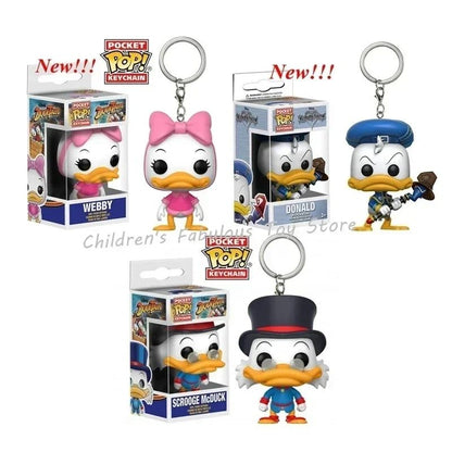 3 Estilos Mais Novos Chaveiros Funko Pocket Kingdom Hearts Pato Donald Pato Tio Patinhas Webby Bonecos de Ação Brinquedos Presentes