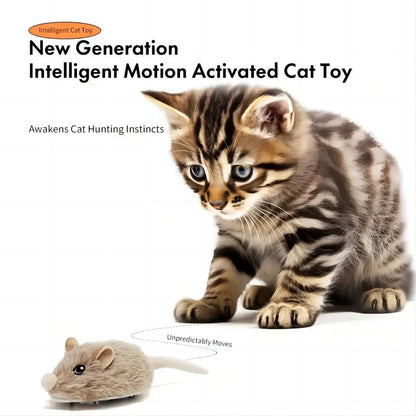 Rato de Brinquedo para Gatos Recarregável com Sensor de Movimento, Som de Rato, Brinquedos Interativos para Gatos, Brinquedo para Gatos com Som de Rato
