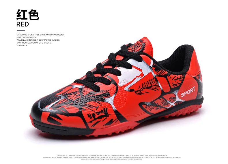 Professional Kids Soccer Shoes Men Original Football Shoes Indoor Society Cleats Football Field Boots TF/AG Fast Match Sneaker