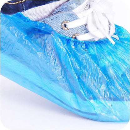 100-1000pcs Disposable Waterproof Shoe Cover Plastic Non-slip Foot Cover Indoor PE Padded Overshoes Rain Mud-proof Shoe Cover