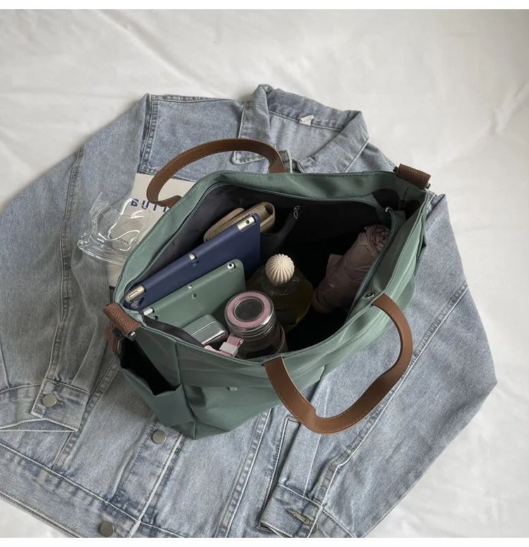 Multi Functional Tote Bag: Durable Nylon Work & Daily Shoulder Purse, Large Capacity Handbag Crossbody Bags for Women Daily Use