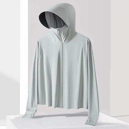 Neutral Hooded Sports Running Jacket Lightweight Quick Drying Suitable Outdoor Running Fitness Travel Commuting Sun Protection