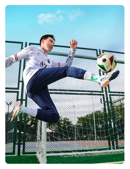 New Men Football Boots Ultralight Soccer Shoes Cleats Long Spikes Match Breathable Indoor Sneakers Training Drop Shipping