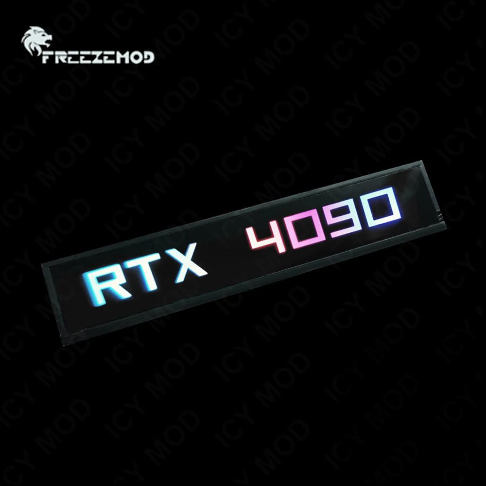 Painel Lateral FREEZEMOD Mini VGA com Luz 5V 3PIN A-RGB Placa Gráfica Luminosa Placa de Identificação Painel de Luz Decorativo para Gabinete PC AURA SYNC