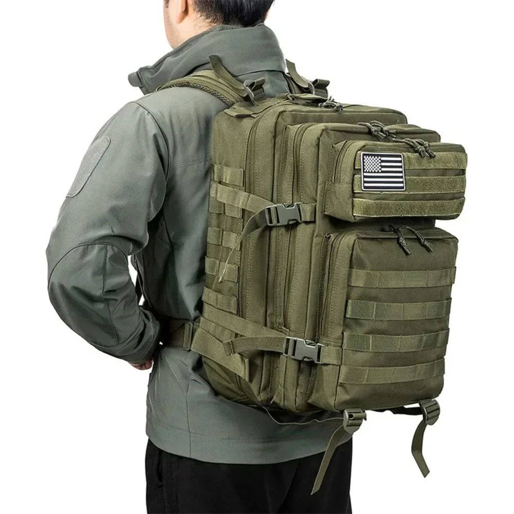 Mochila Tática Militar Exército 60L Masculina de Viagem Grande Capacidade Mochilas Masculinas Impermeáveis Esportes ao Ar Livre Bolsas Multifuncionais